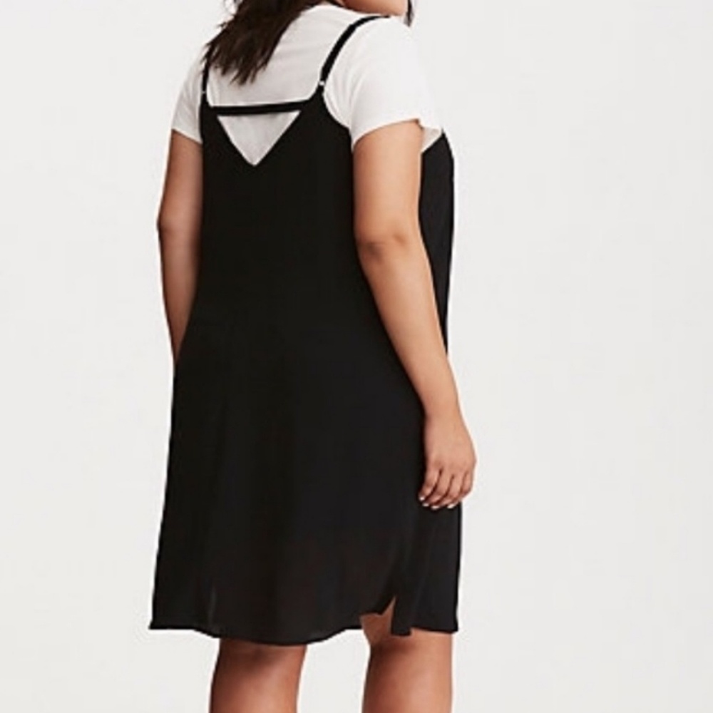 NWT Torrid Black Slip Dress Back Strap Detail D45